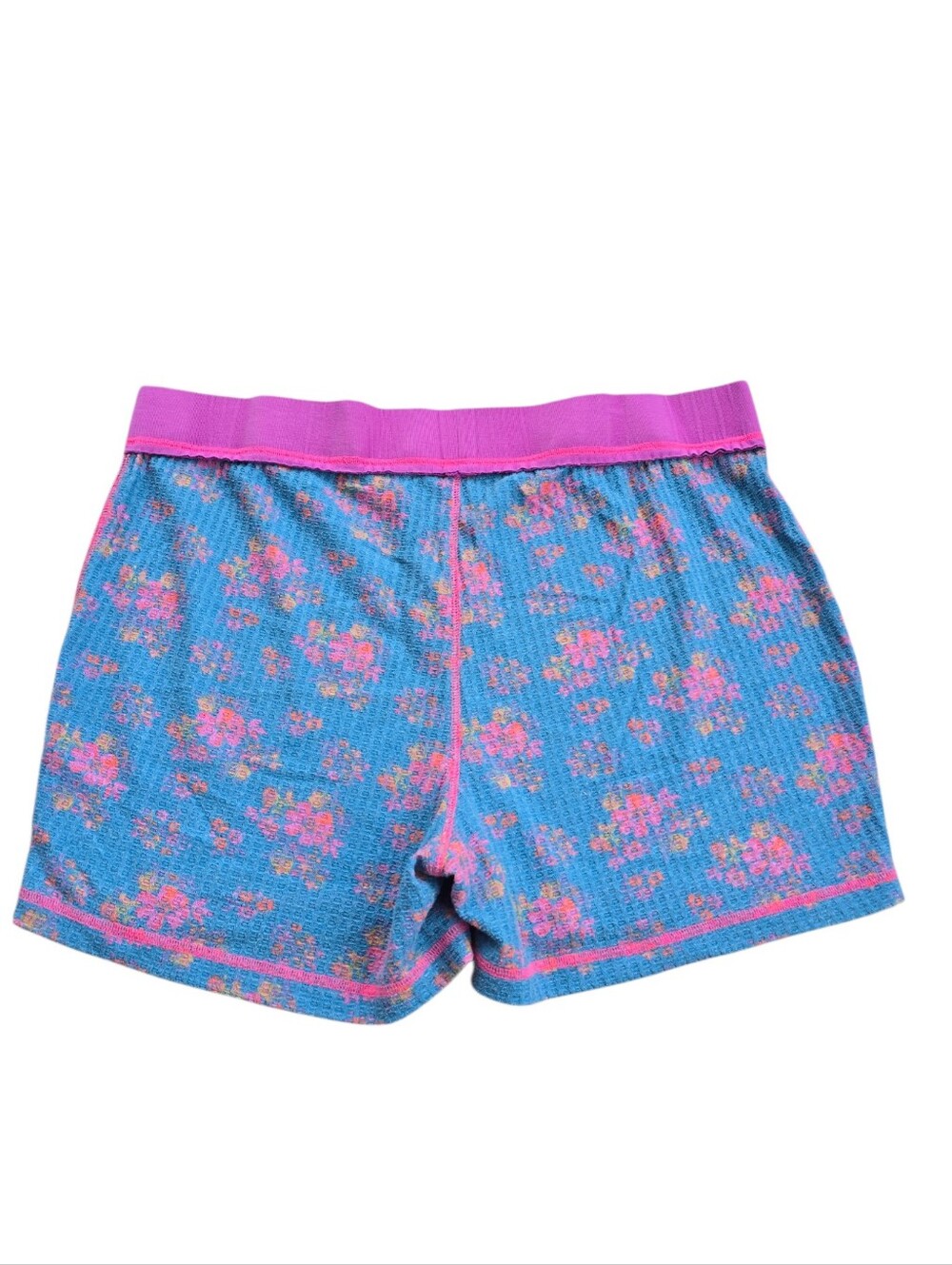 Natural Life Mix And Match Waffle Knit Shorts Blue Pink Size XL - Picture 5 of 5